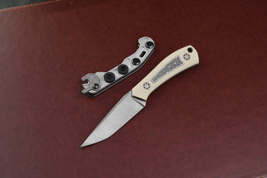 Mini Massless PROTOTYPE Off White G10 scales with Theta Sheath