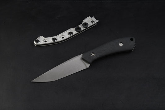 Massless Marbled Black G10 scales with Theta Sheath