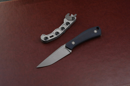 Mini Massless Black and Blue Richlite scales with Theta Sheath